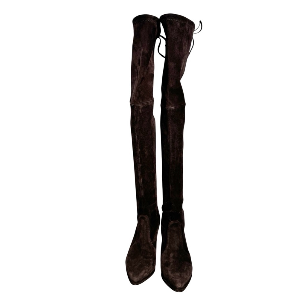Stuart Weitzman Thighland Over the Knee Stretch Suede Cola Brown size 5 - Picture 5 of 8